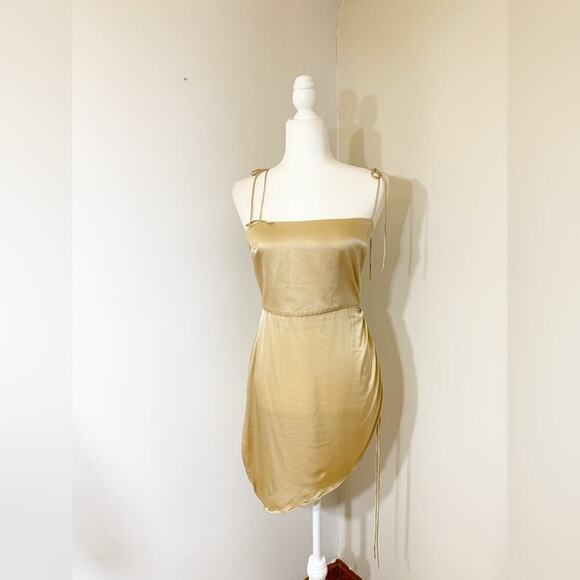 Amanda Uprichard chiara dress in earth. Silk - Picture 2 of 16